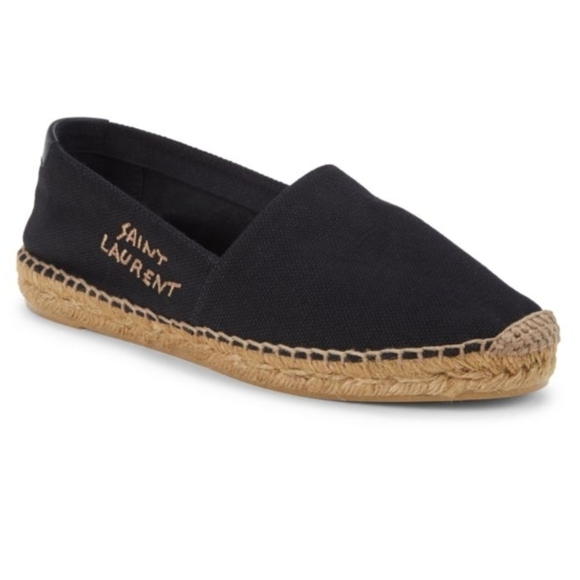 Saint Laurent Other - YSL Saint Laurent Mens Black Canvas Slip On Espadrille Size 45/ US 11
